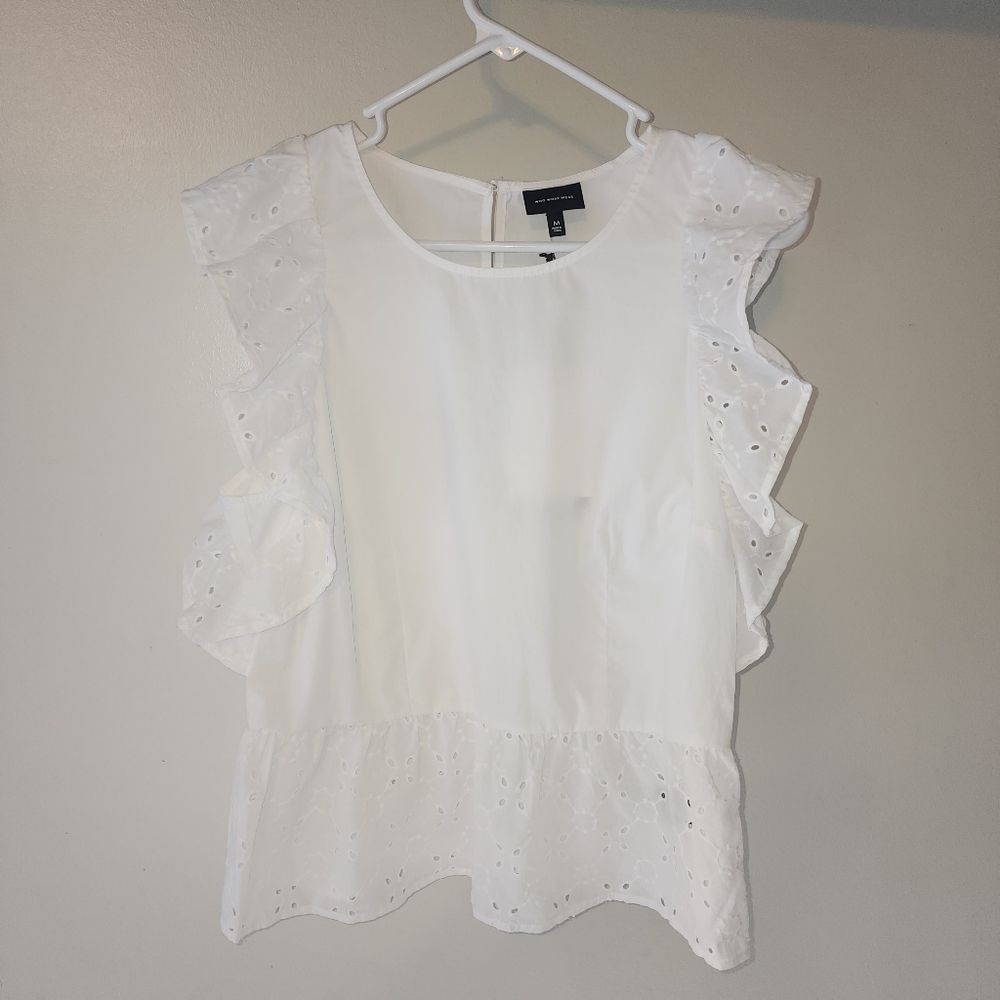 Bright white blouse size M